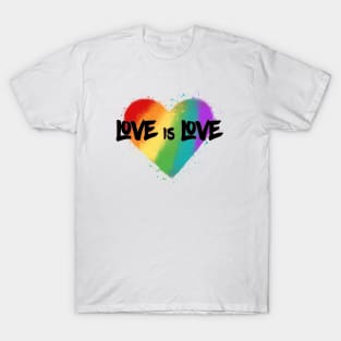 Love is Love - Pride (black font) T-Shirt